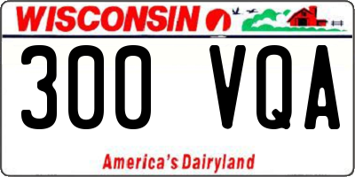 WI license plate 300VQA