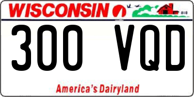 WI license plate 300VQD