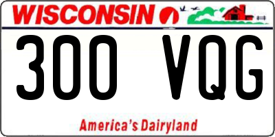 WI license plate 300VQG