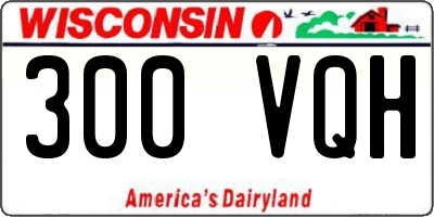 WI license plate 300VQH