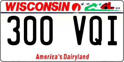 WI license plate 300VQI