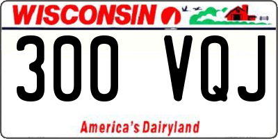 WI license plate 300VQJ