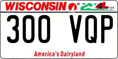 WI license plate 300VQP