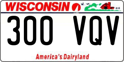WI license plate 300VQV