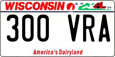 WI license plate 300VRA
