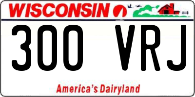 WI license plate 300VRJ