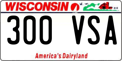 WI license plate 300VSA
