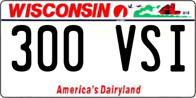 WI license plate 300VSI