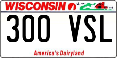 WI license plate 300VSL