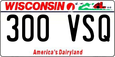 WI license plate 300VSQ