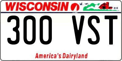 WI license plate 300VST