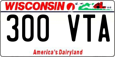 WI license plate 300VTA
