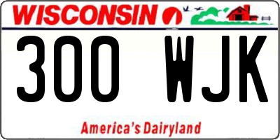 WI license plate 300WJK
