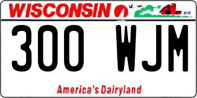WI license plate 300WJM