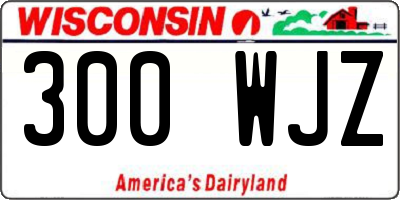 WI license plate 300WJZ