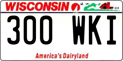 WI license plate 300WKI