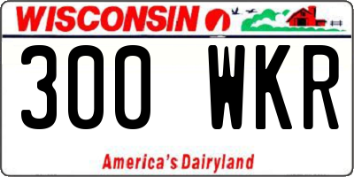 WI license plate 300WKR