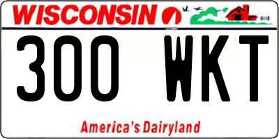 WI license plate 300WKT