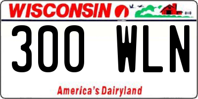 WI license plate 300WLN