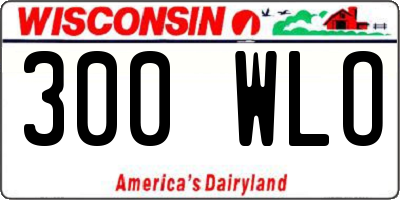 WI license plate 300WLO