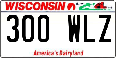 WI license plate 300WLZ