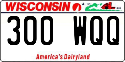 WI license plate 300WQQ