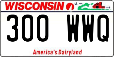 WI license plate 300WWQ