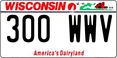 WI license plate 300WWV