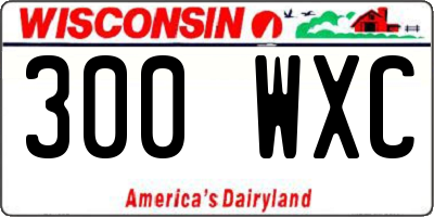 WI license plate 300WXC