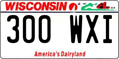 WI license plate 300WXI