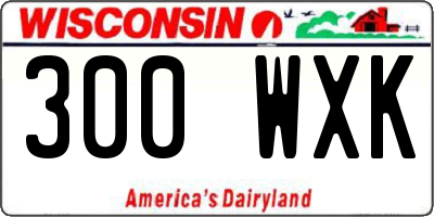 WI license plate 300WXK