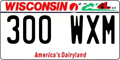 WI license plate 300WXM