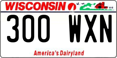 WI license plate 300WXN