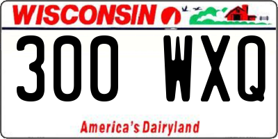 WI license plate 300WXQ