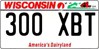 WI license plate 300XBT