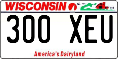 WI license plate 300XEU
