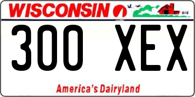 WI license plate 300XEX
