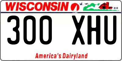 WI license plate 300XHU