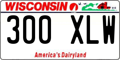 WI license plate 300XLW