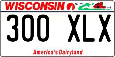 WI license plate 300XLX
