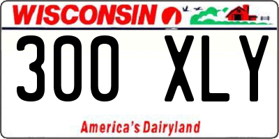WI license plate 300XLY
