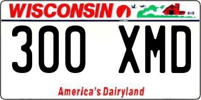 WI license plate 300XMD