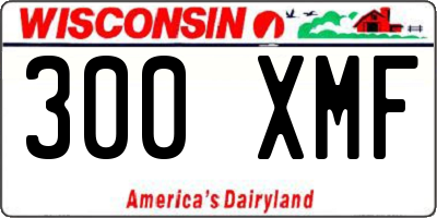 WI license plate 300XMF