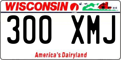 WI license plate 300XMJ