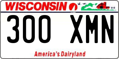 WI license plate 300XMN