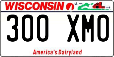 WI license plate 300XMO
