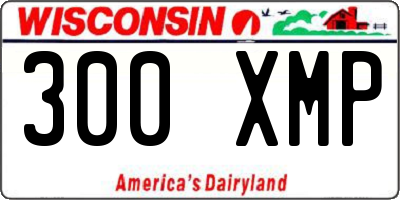 WI license plate 300XMP