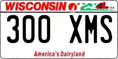WI license plate 300XMS
