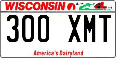WI license plate 300XMT