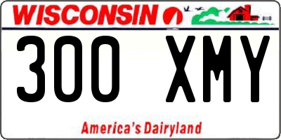 WI license plate 300XMY
